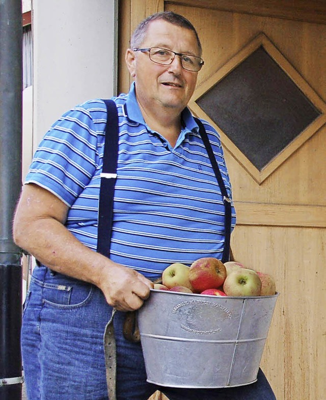 Seit zwlf Jahren ist Heinz Meyer Vors... Obstbaupflegegemeinschaft Dossenbach.  | Foto: Hildegard Siebold/ZVG