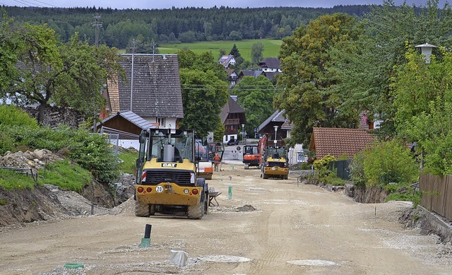 <Text>Die Bauarbeiten an der Hauptstra... Rtenbach kommen zgig voran.</Text>   | Foto: Liane Schilling