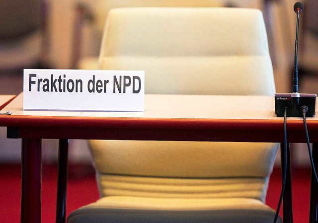 Knftig bleibt der Stuhl der NPD im Landtag leer.    | Foto: DPA