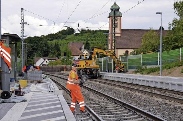 Arbeiten an Bahnhfen sind im Zeitplan