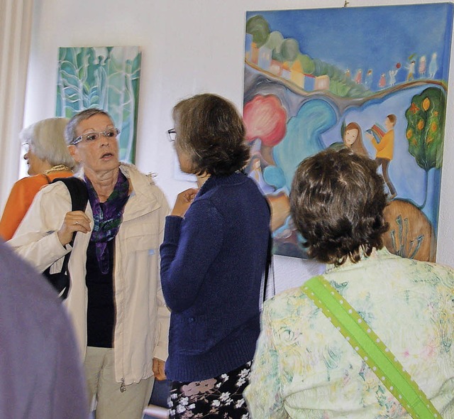 Derzeit sind im Kurhaus in Freiamt Bil...r Knstlerin Hannelore Vier zu sehen.   | Foto: Pia Grttinger