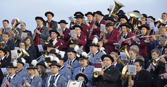 400 Musiker spielten im Mai  auf dem F... das Blosmusik-Feschtival zu bewerben   | Foto: A. Wehrle