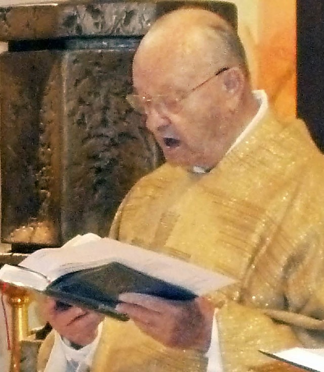 Pfarrer Volpp (rechts) und Pfarrer Kast beim Gottesdienst  | Foto: Privat