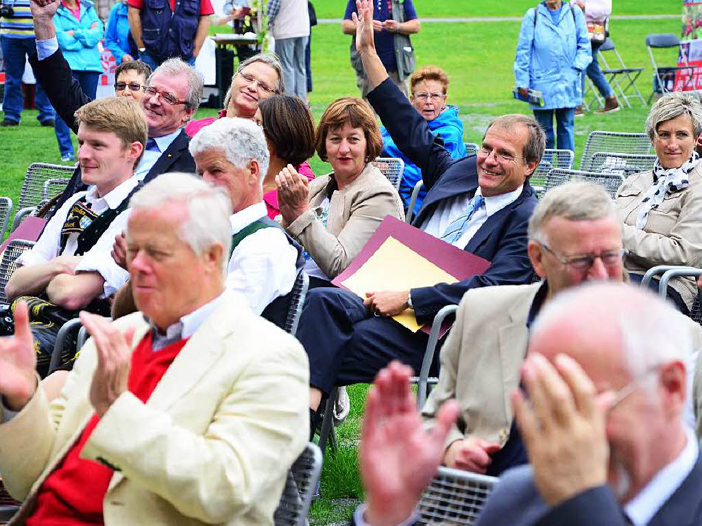 Jubel und Freude beim OB Applaus von den Zuschauern