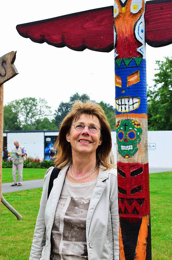 Gabriele Birlin-Pflger vom runden Tisch Stadtgrn beim Rundgang