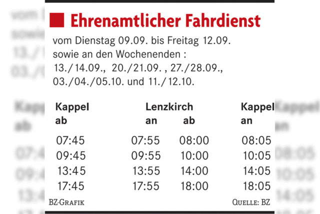 Ehrenamtlicher Fahrdienst springt ein, wenn Busse ausfallen