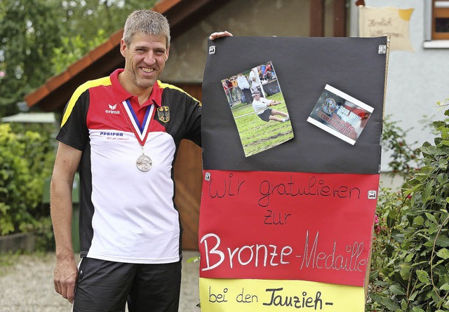 Heinrich Biegert aus Altenheim hat bei...it seiner Mannschaft Bronze gewonnen.   | Foto: Christoph Breithaupt