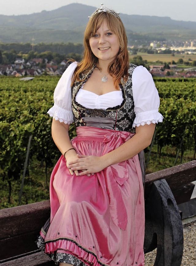 Die neue Weinprinzessin fr den Bereic...Tuniberg: Verena Ambs aus Gottenheim.   | Foto: Mario Schneberg