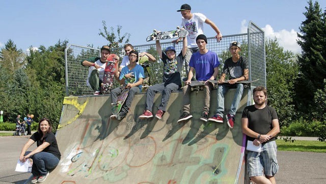 Nach dem Wettkampf: die Skater beim Siegerfoto   | Foto: fotos: olaf Michel