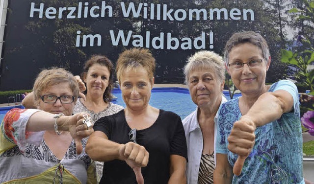 Der Sommer im Waldbad  Bad Sckingen w...e Msch, Luise Butz und Gisela Albitz   | Foto: Martin Herceg