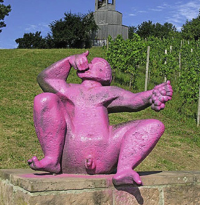 Der Seepark-Bacchus in rosa<ppp></ppp>  | Foto: Andreas Schwarzkopf