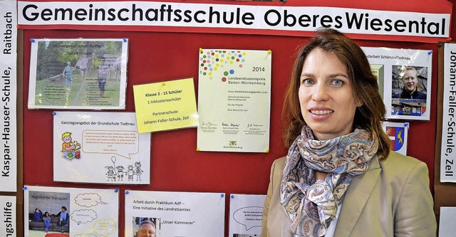 Eine Schule im Aufbau: Evelyn Heeg, Sc...Gemeinschaftsschule Oberes Wiesental.   | Foto: Hermann Jacob