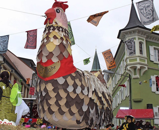 Zweidotter Adelsberg: Die Schnzli-Vog...3-jhrige Bestehen ihrer Maskengruppe.  | Foto: Hermann Jacob