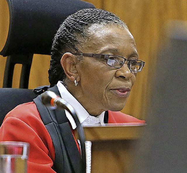 Richterin Thokozile Masipa bei der Urteilsbegrndung   | Foto: DPA