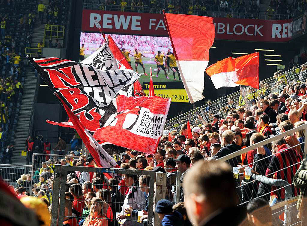 Freiburger Fans in Dortmund.