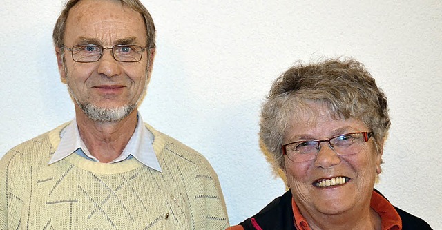 Paul Stegerer und Gisela Schmidt wurden fr ihre Verdienste  ausgezeichnet.  | Foto: Liane Schilling