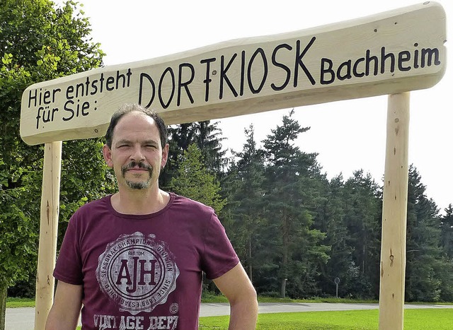 Christoph Vgelin will den Dorfkiosk erstellen.   | Foto: Karla Scherer