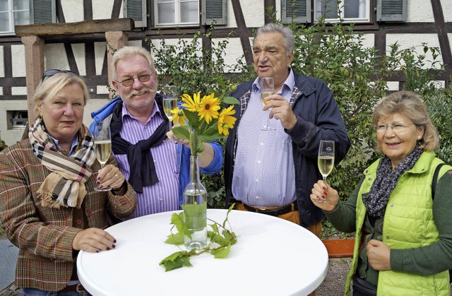 Evelyn und Herbert John, Hans-Jrgen W... fr den Durbacher Weintag angereist.   | Foto: Storck
