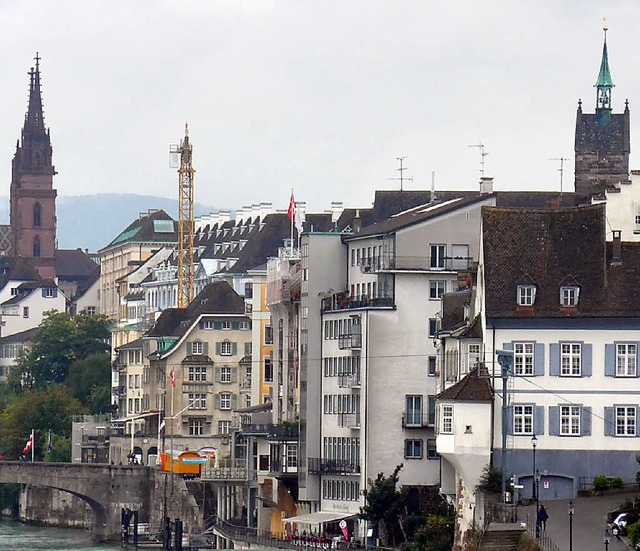 Basel, hier am Grobasler Rheinufer,  ist weitgehend gebaut.   | Foto: daniel Gramespacher