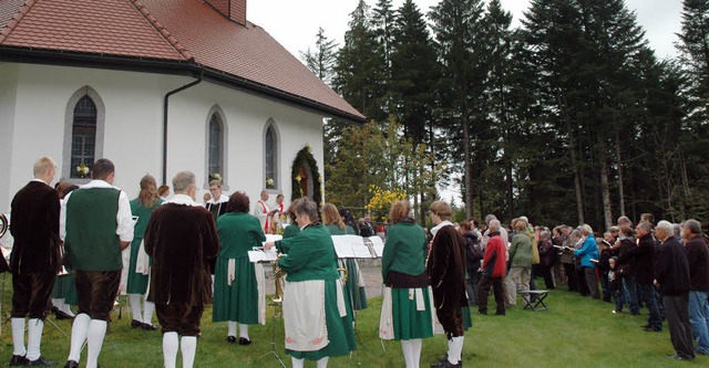 Gro war der Andrang beim traditionell...  der dlandkapelle bei Herrischried.   | Foto: Christiane Sahli