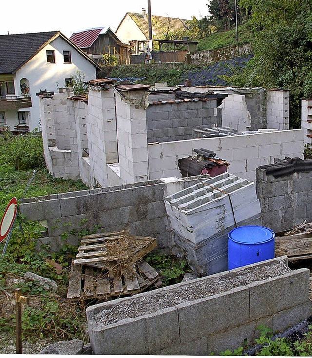 Bauruine: Der Gemeinderat vertagte den...ilienhaus in der Dossenbacher Strae.   | Foto: Siebold