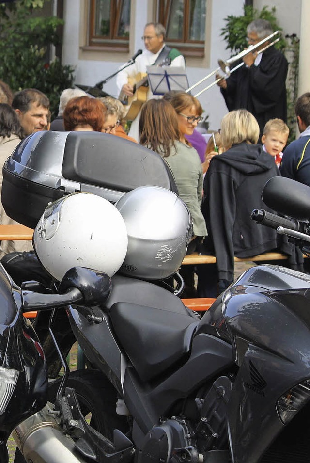 Gut besucht war der Motorradgottesdienst.   | Foto: Werner Schnabl