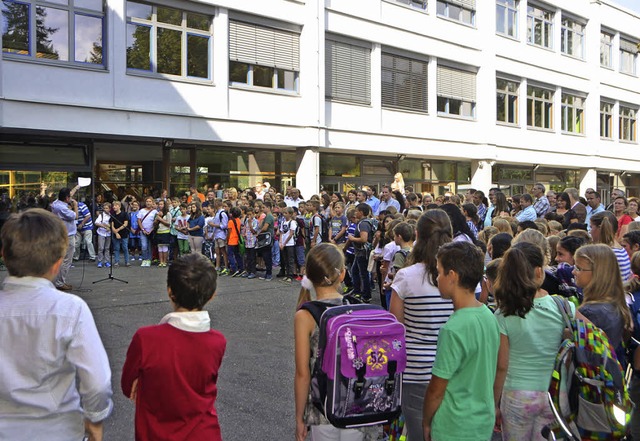 Einschulung der neuen Fnftklssler am...kircher Geschwister-Scholl-Gymnasium.   | Foto: Valeska Martin