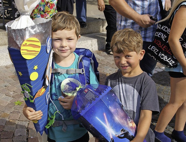 Der erste Tag: Fr die Abc-Schtzen am Hochrhein beginnt  ihr erstes Schuljahr.   | Foto: Hrvoje Miroslavic