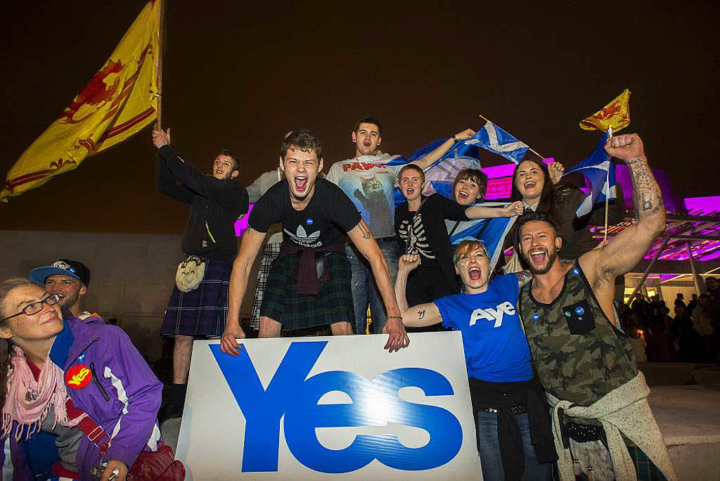 Vor der Wahl waren die Befrworter der schottischen Unabhngigkeit von Grobritannien noch optimistisch.