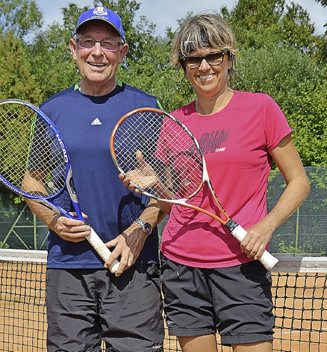 Heinrich Bueb und Edith Deutscher sind...n Meister des Tennisvereins Kenzingen.  | Foto: Schnabl