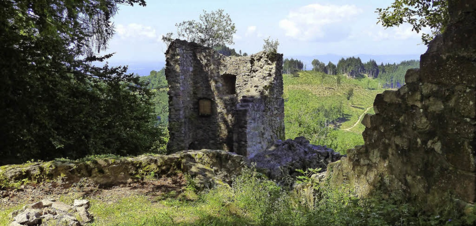 Die Burgruine Schwarzenberg oberhalb d...Waldkirch ist ein schnes Wanderziel.   | Foto: Wolfgang Zillgith