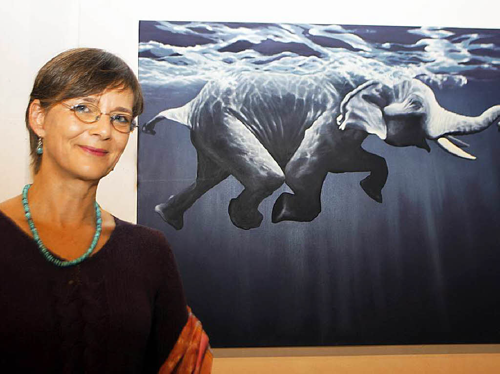 Telly Ottersen zeigte einen Teil ihrer Werke in einer Ausstellung.