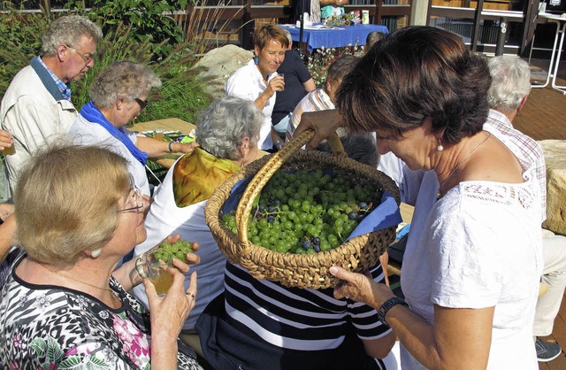 Die Traubenkur Bad Bellingen ist erffnet.  | Foto: Jutta Schtz