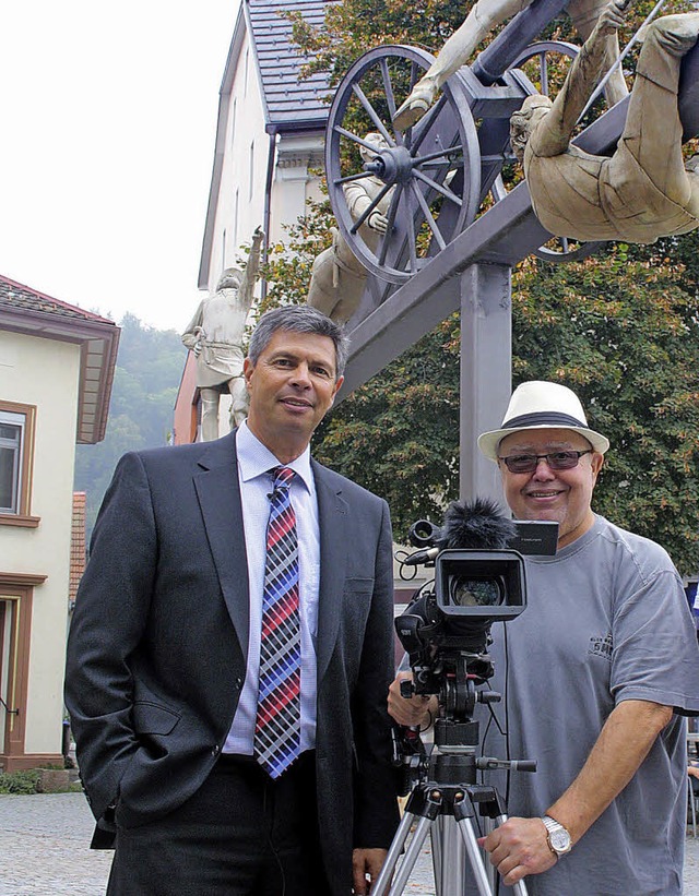 Freuen sich auf die Fertigstellung des... Nitz und Filmemacher Gusty Hufschmid   | Foto: zvg