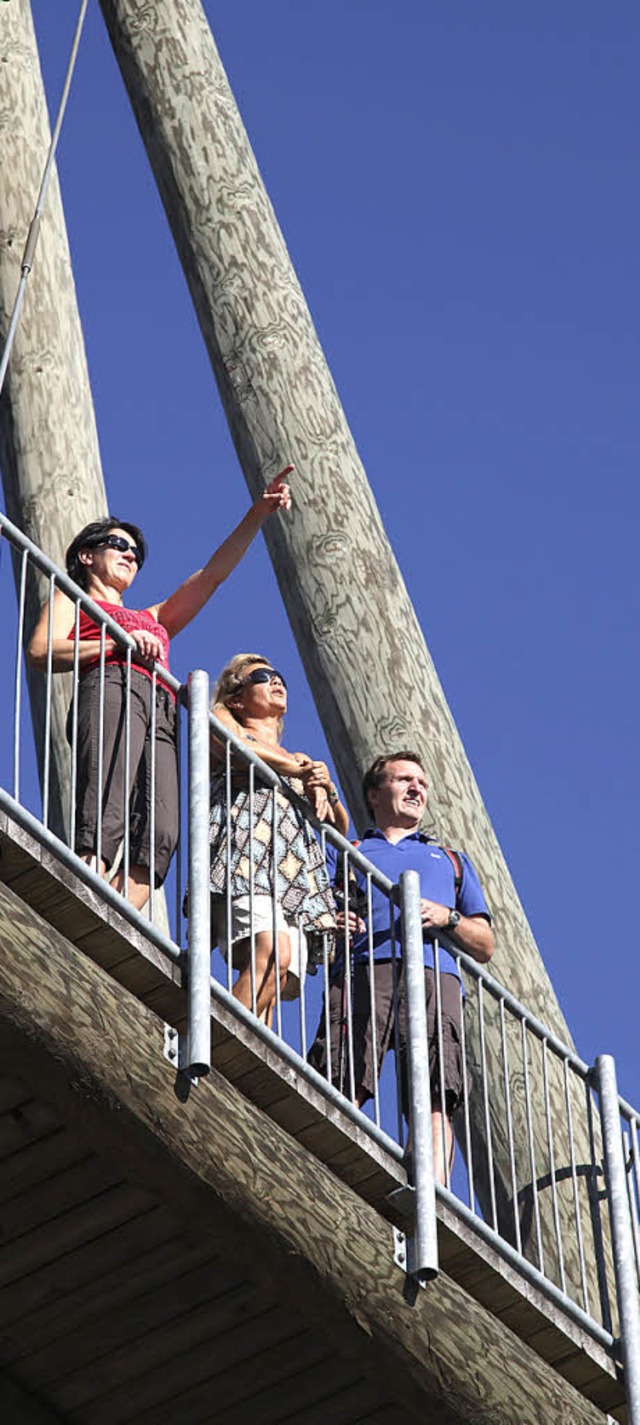 Vom Hnersedelturm aus kann man herrlich den Blick streifen lassen.  | Foto: Clemens Emmler