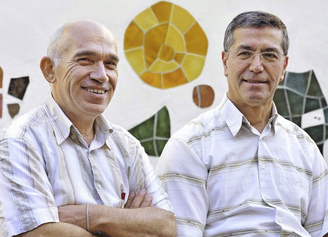Hasan Askin (rechts) und Ali Demirbker vom Verein &#8222;Trk.Hog&#8220;  | Foto: Kunz