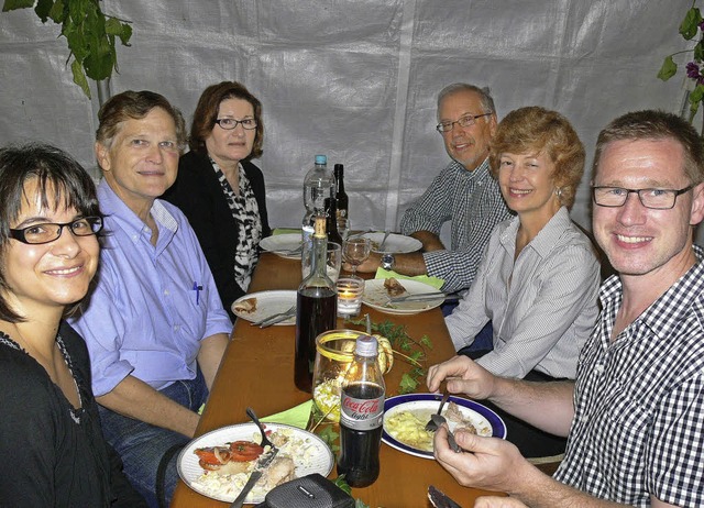 Deutsch-amerikanisches Familientreffen...) Jrg, Margret und Ralph Scheidecker   | Foto: dieter fink