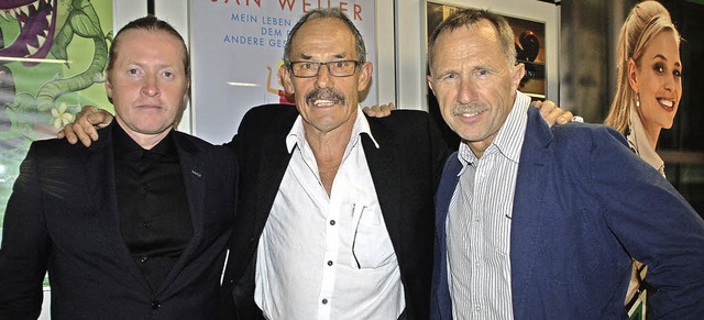 Drei Sportsfreunde: Joey Kelly (von links), Alois Stcklin und Hubert Schwarz  | Foto: Petra Wunderle