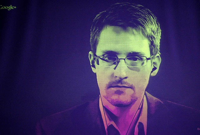Edward Snowden, aufgenommen bei einer Videokonferenz im Juni  | Foto: afp