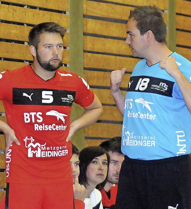 Ob Jens Bauer (links) spielen kann wei Trainer Niko Baumann noch nicht sicher.   | Foto: Archiv: Wolfgang Knstle