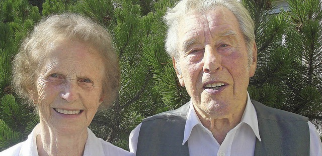 Sie schauen in Wutach-Ewattingen auf 6...ahre zurck: Lore und Fritz Binninger.  | Foto: oth