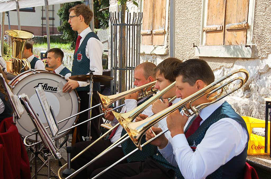 Der Musikverein Blumegg spielte bei der Narrenzunft „Hungrige Sthlinger“ znftig zum Frhschoppen auf.