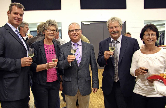 Beim gemtlichen Beisammensein in der ...itte) und dessen Ehefrau Hildegard an.  | Foto: meike zorn