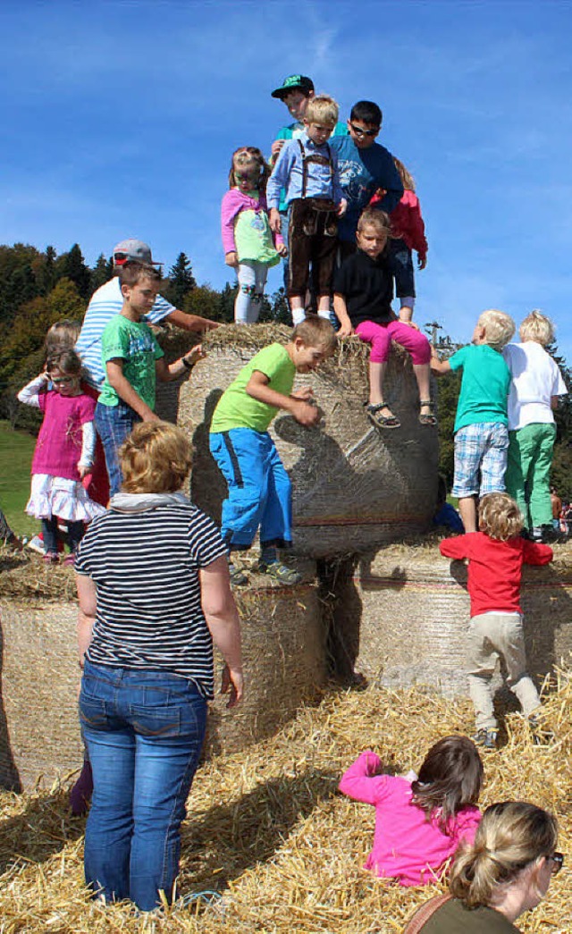 Der perfekte Ort fr alle, die schon i...naus wollen &#8211; die Strohpyramide.  | Foto: Anja Bertsch