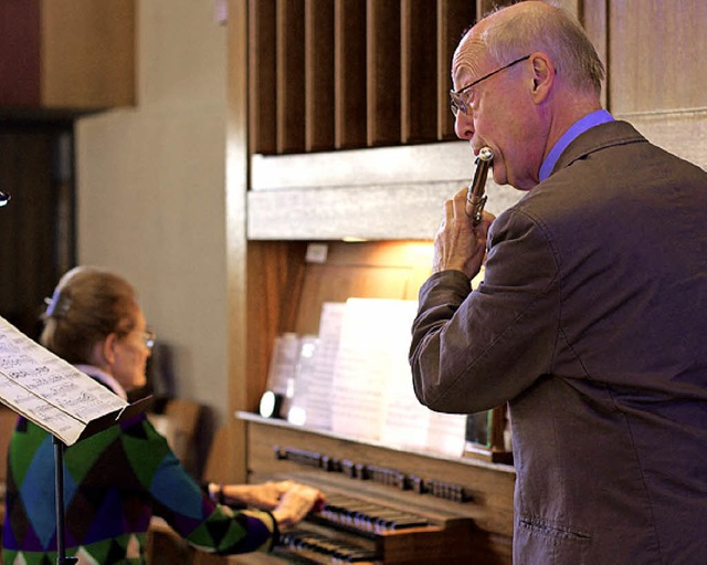 Ursula Trede-Boettcher (Orgel) und Chr...nn (Flte) gastieren in Hinterzarten.   | Foto: H. Wolff