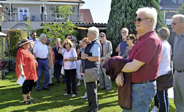 Bei der Stadtfhrung konnte die Gruppe sogar einen privaten Garten besichtigen.   | Foto: Danielle Hirschberger