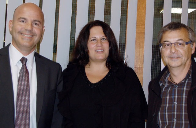 Drei gleichberechtigte  Vorsitzende f...Sandra Beck und Jrgen Pfeifle (v.l).   | Foto: Pia Grttinger