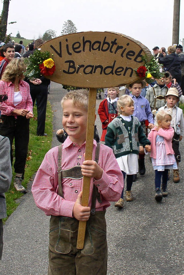 Immer ein Erlebnis, der Viehabtrieb von der Brandenweide im oberen Mnstertal.    | Foto: Eberhard Gross