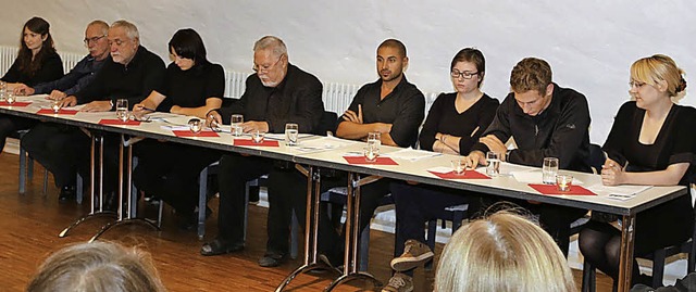 Zehn Schauspieler der &#8222;kleinen b...Roman &#8222;Sturz der Titanen&#8220;.  | Foto: Sandra DECoux-kone