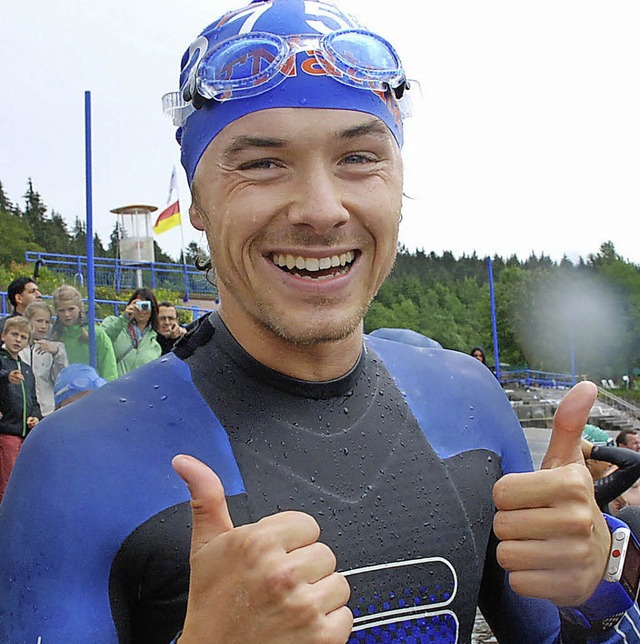 Fabian Riele schwimmt wie ein Fisch und rennt auf Skirollern wie ein Wiesel.   | Foto: jrgen ruoff